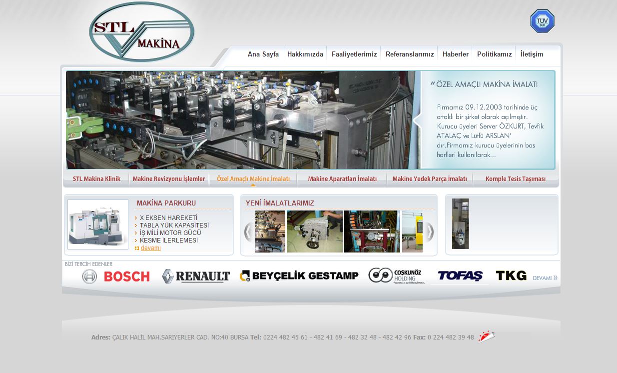 Web Site Tasarımı  STL Makine