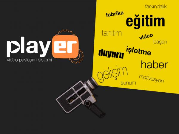 Player video paylaşım sistemi banner tasarımı