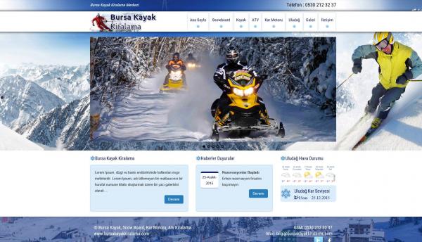 Web Site Tasarımı  Bursa Kayak Kiralama