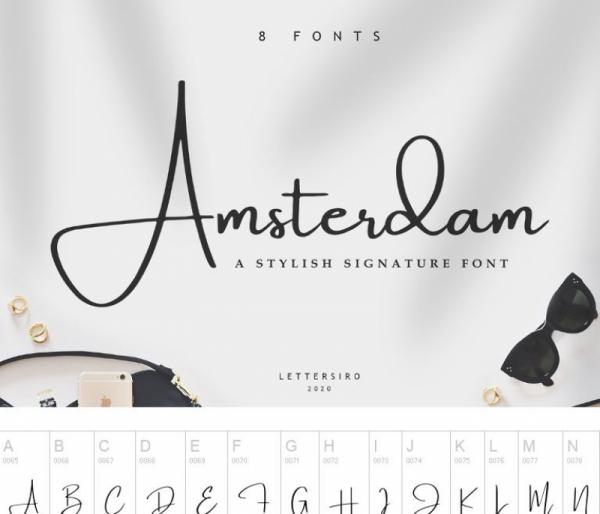 El yazı fontu Amsterdam four