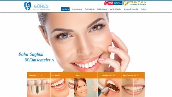 Bursa Güneş Ağız ve diş Sağlığı web tasarımı